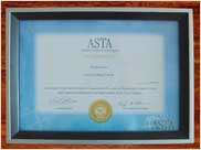 ASTA Member license
