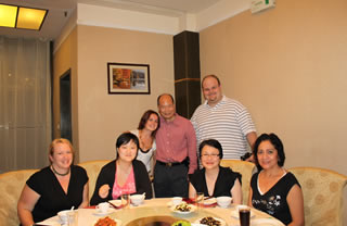 Legend Asia Group during dinner Legend Asia Group during dinner
